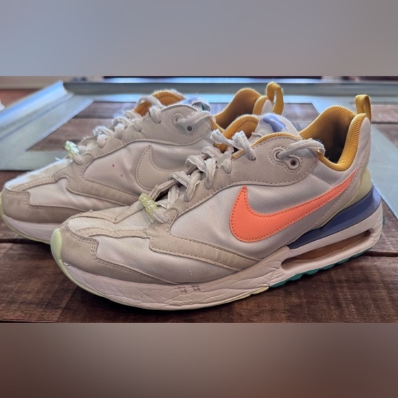 Nike Air Max Dawn Sneakers Womens 9 White Orange Retro Running Shoes - Picture 2 of 6